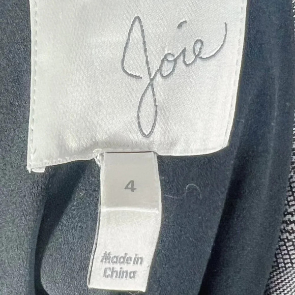 Like New Joie Tomika Blazer in Caviar Multi Double Breasted Plaid Jacket Size 4 - Picture 7 of 8